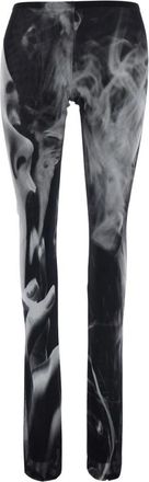 Jean Paul Gaultier Wijde broek met Smoking Women print - Dames - Wijde Broeken - Zwart - M - Broeken