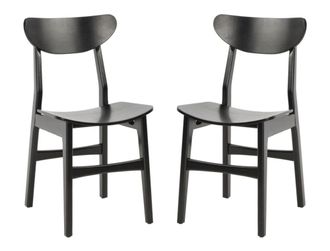 Safavieh Set de 2 sillas de comedor en madera negra