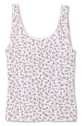 Petite Plume Pima Cotton Pointelle Tank in Pink at Nordstrom, Size X-Large