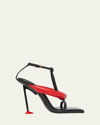 Givenchy 95mm Boudoir Leather Thong Sandals