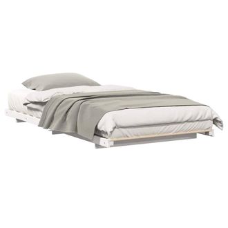 Berkfield Home Elegant Floor Bed Frame White 100 x 200 cm Solid pine wood