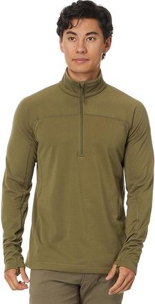 Fj&auml;llr&auml;ven Abisko Lite Fleece Half Zip Mens Clothing Green : LG, Polyester/Fleece