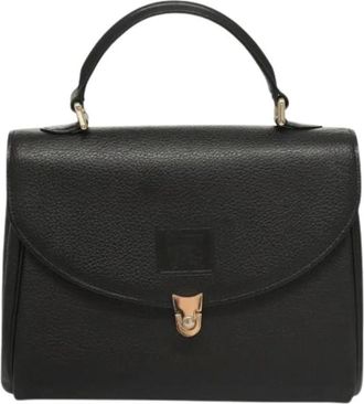 Burberry Pre-owned Handbags, female, Black, Size: ONE SIZE Pre-owned Vintage Leather Handbag