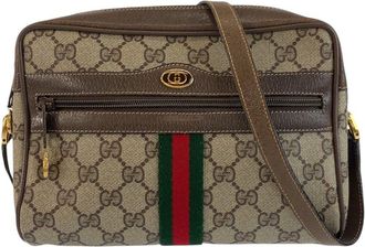 Gucci Beige Gg Supreme Canvas Crossbody (Authentic Pre-Loved)