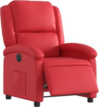 vidaXL Vidaxl - Sill&oacute;n Reclinable El&eacute;ctrico De Cuero Sint&eacute;tico Rojo