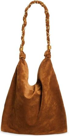 Saint Laurent Amalia Suede Shoulder Bag in 2916 Orange Caramel Cogn at Nordstrom