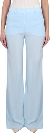Max Mara Blue Straight Flat Front Pant