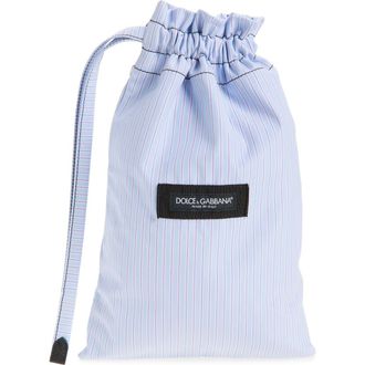 Dolce & Gabbana Stripe Poplin Crossbody Bag in Multicolor Azzurro at Nordstrom