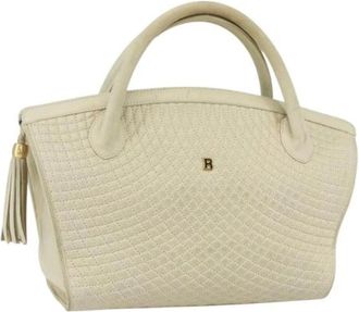Bally Pre-owned Handbags, female, White, Size: ONE SIZE Pre-owned Leather Handbag