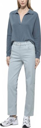 Luisa Cerano Authentic Straight-Leg Denim Jean In Light Blue