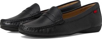 Marc Joseph New York Lexington Womens Dress Flat Shoes Black Tumbled Grainy : 6.5 M, Leather