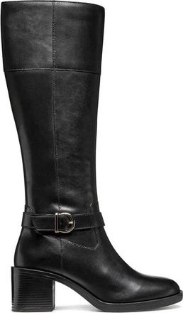 Geox D Serilda 60 - Dames - Laarzen met Hak - Zwart - 41 EU - Leer - Schoenen