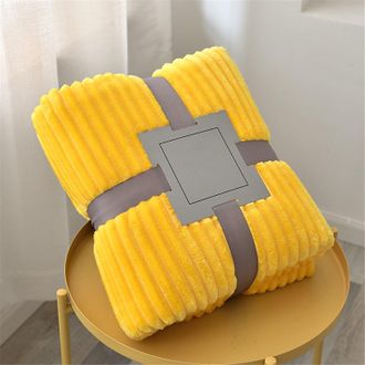 OEM Manta Amarilla Lisa De 200&times;230 Cm, De Franela C&aacute;lida, Ideal Para Sof&aacute; O Cama (para 1-2 Personas)