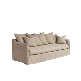 Tikamoon Sof&aacute; de lino natural, 5 plazas
