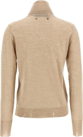 Golden Goose Womens Beige Virgin Wool Cardigan Clothing