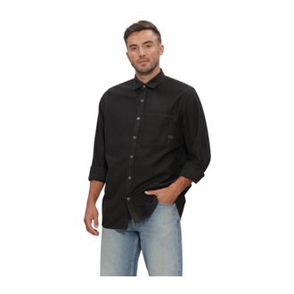 G-Star Heren Regular 1-pkt Shirt Ls - Heren - Casual Overhemden - Zwart - 2XL - Overhemden