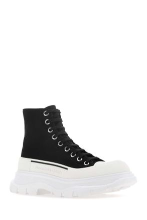 Alexander McQueen Canvas High-Top Sneaker - Black
