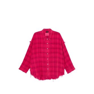 R13 Frayed Plaid Shirt