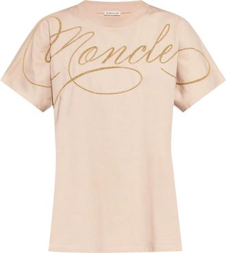 Moncler T-shirt con logo - Rosa