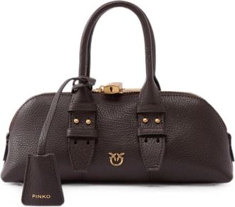 Pinko Bowling Bag - Dames - Handtassen - Bruin - ONE Size - Leer - Tassen