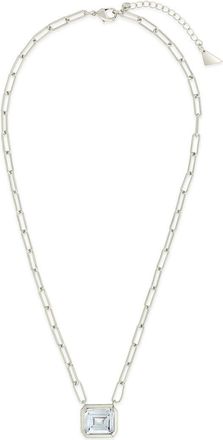 Sterling Forever Plated 10mm Pearl Camille Bezel Necklace