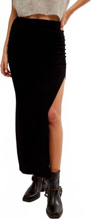 Free People Blakely Knit Maxi Skirt In Black