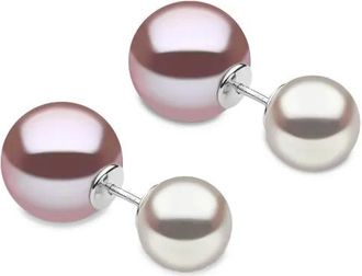 Yoko London Orecchini in oro bianco 18 carati con perle dei Mari del Sud