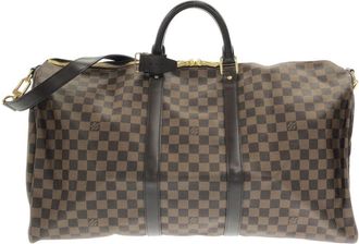 Louis Vuitton Ebene Coated Canvas Boston Bag (Pre-Owned)
