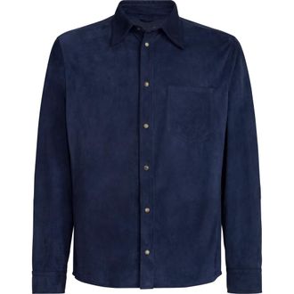 Brunello Cucinelli Suede overshirt in Ink at Nordstrom, Size Xxx-Large Eu