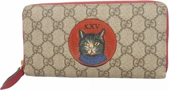 Gucci Brown Pvc Long Wallet (Bi-Fold) (Pre-Owned)