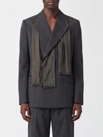 Maison Margiela Blazer doppiopetto in pura lana vergine con rever classici