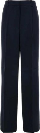 Anine Bing Trent Pant - Dames - Wijde Broeken - Blauw - M - Satijn - Broeken