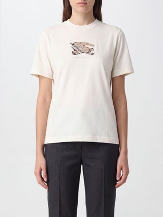 Burberry Cotton T-shirt with Contrasting Equestrian Knight Logo