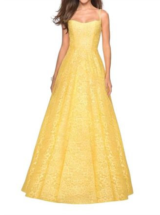 La Femme Prom Dress In Yellow