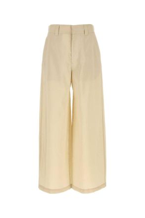 Christophe Lemaire Sand Silk Blend Wide Leg Pant