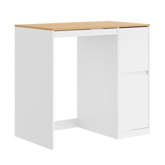 SoBuy Sobuy Cesto Para Ropa Sucia Con 2 Cajones Blanco 100x60x95cm Moderno Bzr223-wn