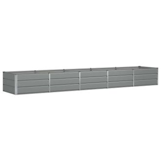 vidaXL Jardinera Gris Claro 400 X 80 X 45 Cm Acero Vidaxl