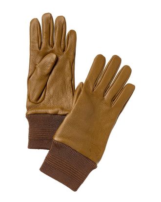 Burberry Rib Cuff Leather Gloves