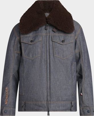 Moncler Yunque Down Denim Jacket