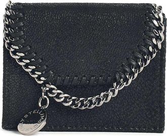 Stella McCartney Black Wallet In Shaggy Deer