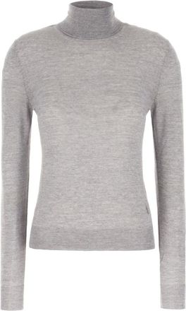 Saint Laurent Turtlenecks, female, Gray, Size: XS Cassandre Turtleneck Sweater