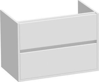 Marcel Breuer Adore wastafelonderkast - 80x46x55cm - 2 softclose lades - greeploos - 1 sifon uitsparing - mat wit