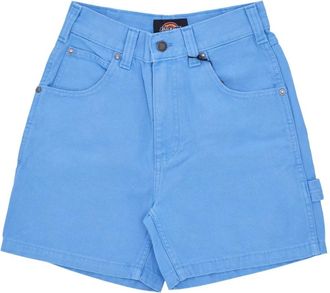 Dickies Azure Canvas Korte Broek - Dames - Denim shorts - Blauw - W27 - Katoen - Korte Broeken