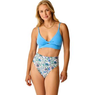 Carve Designs Lani Pocket Compression Bottom in Cloud Multifloral at Nordstrom, Size Xx-Small