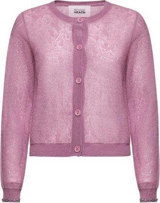 Silvian Heach Cardigan met ronde hals - Dames - Vesten - Roze - S - Wol - Truien & Vesten