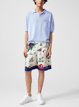Dsquared2 Mens Aloha printed pure silk Bermuda short
