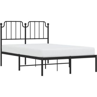 vidaXL Giroletto con Testiera in Metallo Nero 120x200 cm - Vidaxl