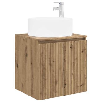 vidaXL Vanidad De Lavabo Montada En La Pared Roble Artisan Vidaxl