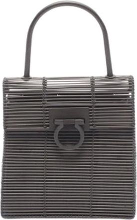 Ferragamo Pre-owned Handbags, female, Black, Size: ONE SIZE Pre-owned Metal Handbag