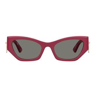Moschino Zip-Detail Cat-Eye Sunglasses - Red